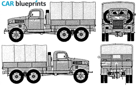 1941 GMC CCKW-352 2.5 ton Truck blueprint