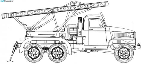 1941 GMC CCKW-352 BM-13 Katyusha Truck blueprint