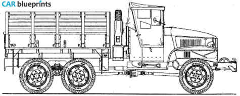 1941 GMC CCKW-352 Truck blueprint