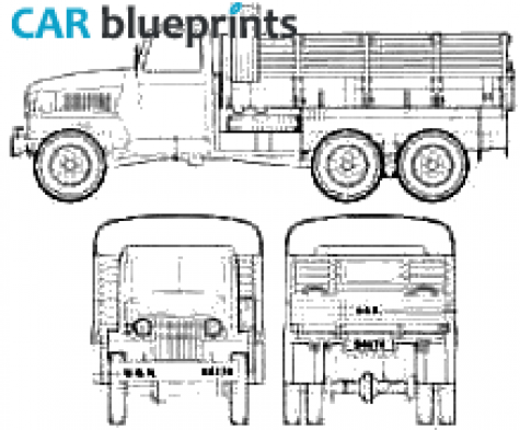 1941 GMC CCKW-353 2.5 ton Truck blueprint