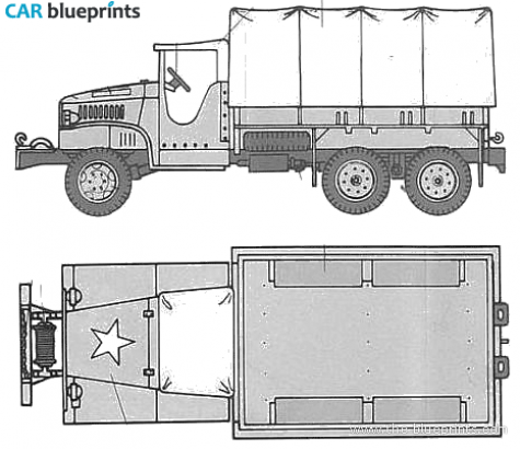 GMC CCKW 353 Cargo Truck Truck blueprint