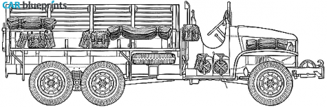 1942 GMC CCVK-353 6x6 2.5 ton Truck blueprint