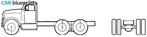 1958 GMC DW-950 Truck blueprint