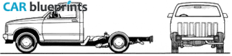 1984 GMC S-15 Cab Chassis Truck blueprint