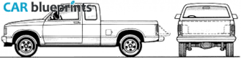 1984 GMC S-15 Crew Cab LWB Pick-up blueprint