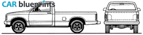 1984 GMC S-15 Regular Cab LWB Pick-up blueprint