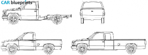 1991 GMC Sierra Pick-up blueprint