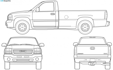 2007 GMC Sierra Pick-up blueprint