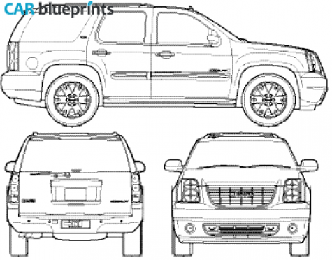 2006 GMC Yukon SWB SUV blueprint