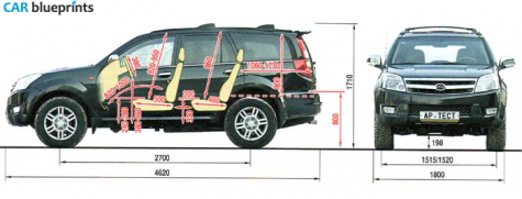 2005 Great Wall Hover SUV blueprint