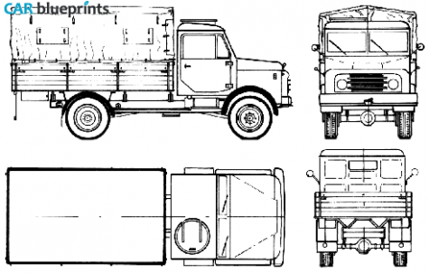 1964 Hanomag AL28 Truck blueprint