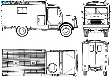 1969 Hanomag AL28 Truck blueprint