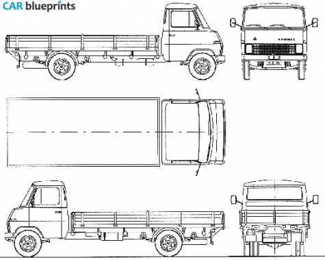 Hanomag F55 Truck blueprint