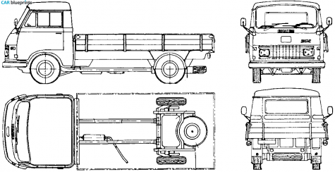 1971 Hanomag Henschel Truck blueprint