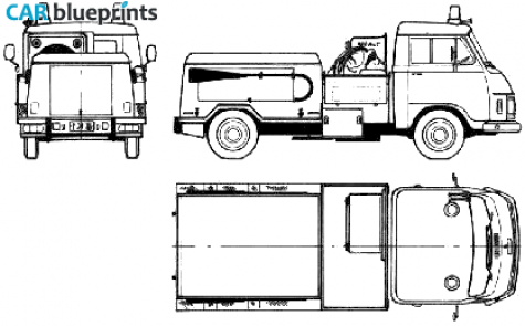 1965 Hanomag Henschel F30 Fire Truck blueprint