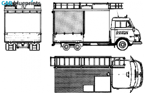 1969 Hanomag Henschel F35 Fire Truck blueprint