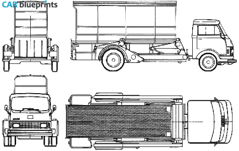 1970 Hanomag Henschel Niederflurhubwagen Truck blueprint