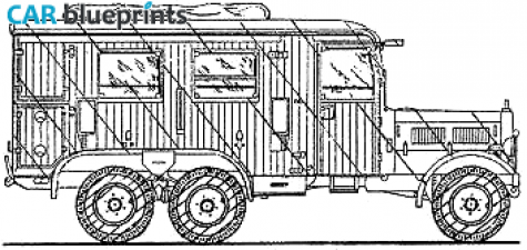 Henschel Werke Kfz62 Einheitsdiesel Bus blueprint