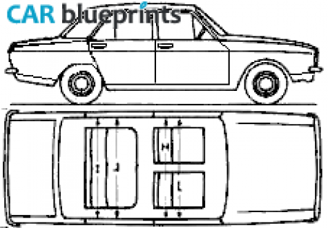 1969 Hillman Hunter Sedan blueprint