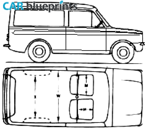 1970 Hillman Hunsky Van blueprint