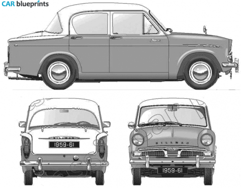 1959 Hillman Minx  Series IIIA Deluxe Sedan blueprint