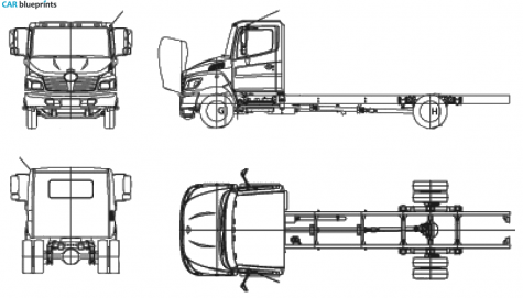 2009 Hino 145 Truck blueprint