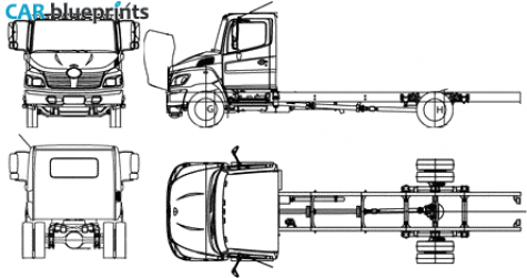 2009 Hino 165 Truck blueprint