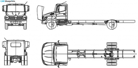 2009 Hino 238 Truck blueprint