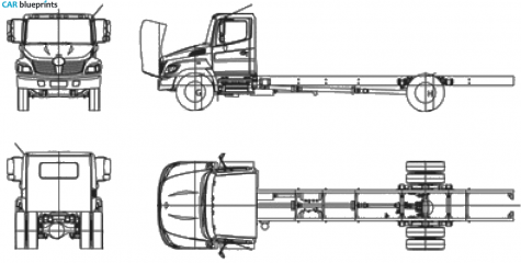 2009 Hino 238LP Truck blueprint