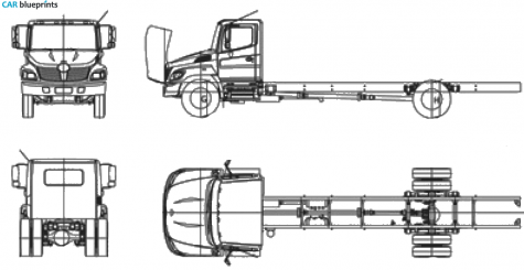 2009 Hino 268 Truck blueprint