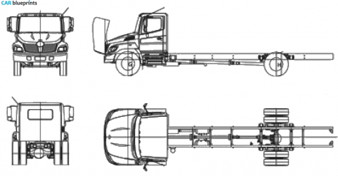 2009 Hino 268A Truck blueprint