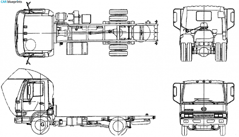 1989 Hino FA1517 Truck blueprint