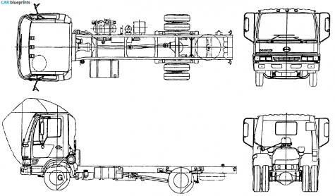 1989 Hino FB1817 Truck blueprint