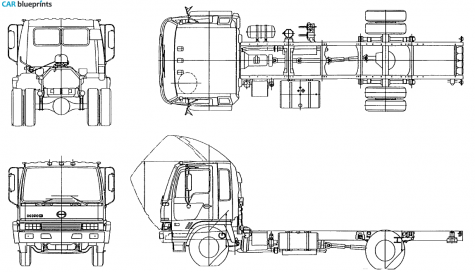 1989 Hino FD2320 DH Truck blueprint