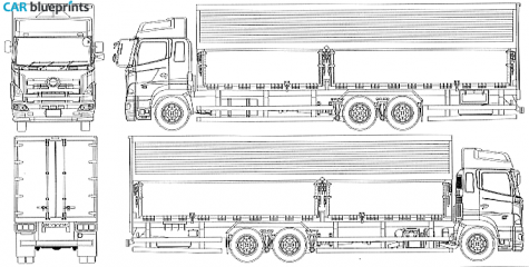 2004 Hino Profear Truck blueprint