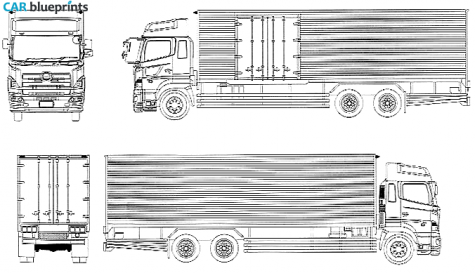 2004 Hino Professional High Roof Fire Truck blueprint