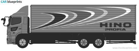 2003 Hino Profia Truck blueprint