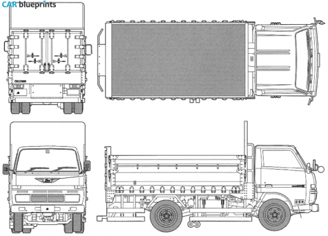 1989 Hino Ranger Truck blueprint