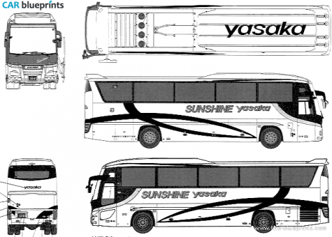 Hino Selega SHD Bus blueprint