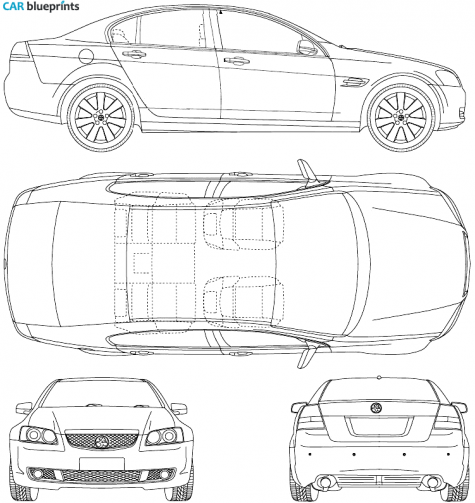 2006 Holden Calais Sedan blueprint