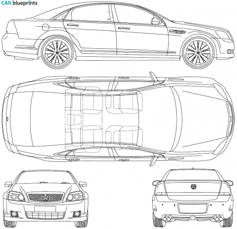 2006 Holden Caprice Sedan blueprint