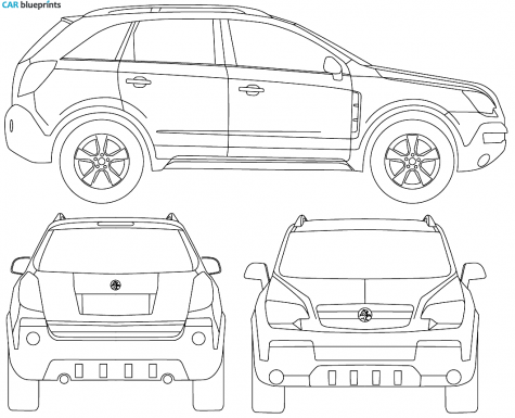 2007 Holden Captiva SUV blueprint