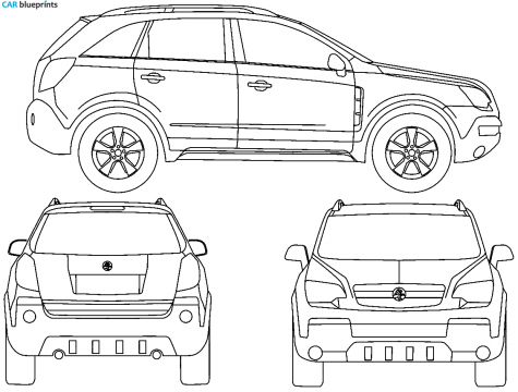 2007 Holden Captiva SX SUV blueprint