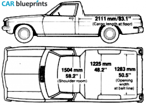 1976 Holden HX UTE Pick-up blueprint