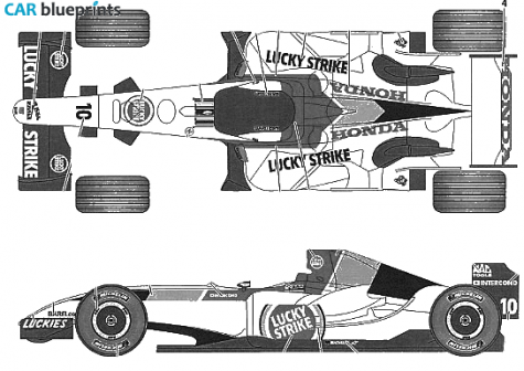 2004 Honda BAR 006 OW blueprint