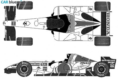 2005 Honda BAR 007 Japan GP OW blueprint