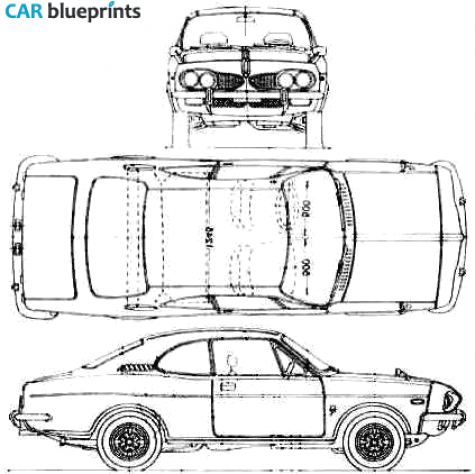 1970 Honda 1300 Coupe blueprint