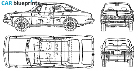 1971 Honda 1300 Coupe blueprint