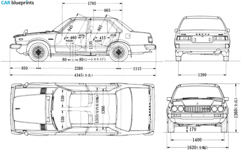 1977 Honda Accord Sedan blueprint