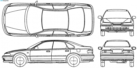 1993 Honda Accord 2.0iLS Aerodeck V-CC7 Sedan blueprint